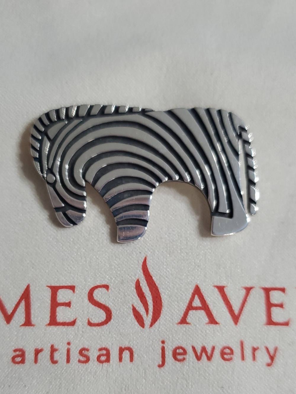 James Avery Retired Zebra Pin Brooch Pendant